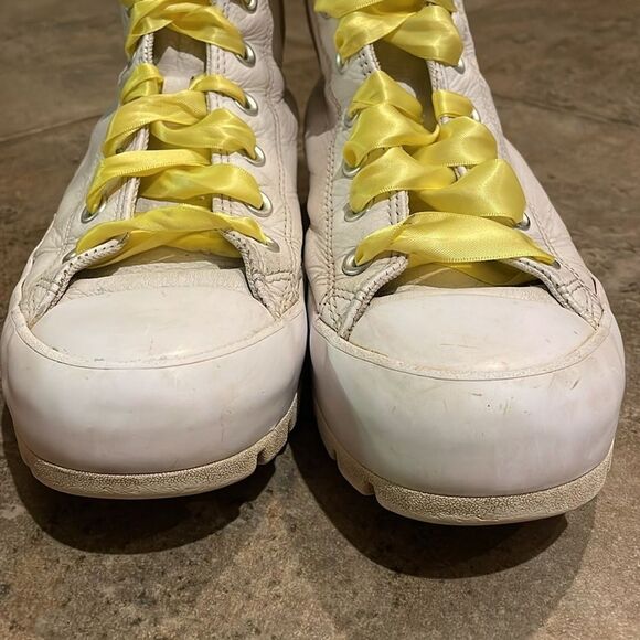 Converse White Chuck Taylor All Star Lugged Leather Sneaker Shoes Womens Size 8 - Picture 9 of 12